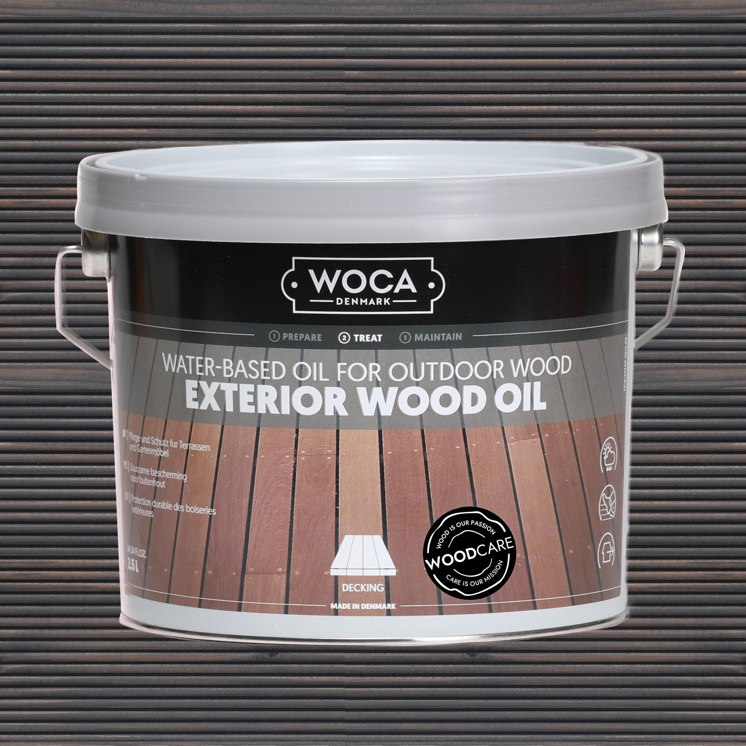 WOCA Terrassenöl - Exterior Öl Dunkelgrau 2,5l