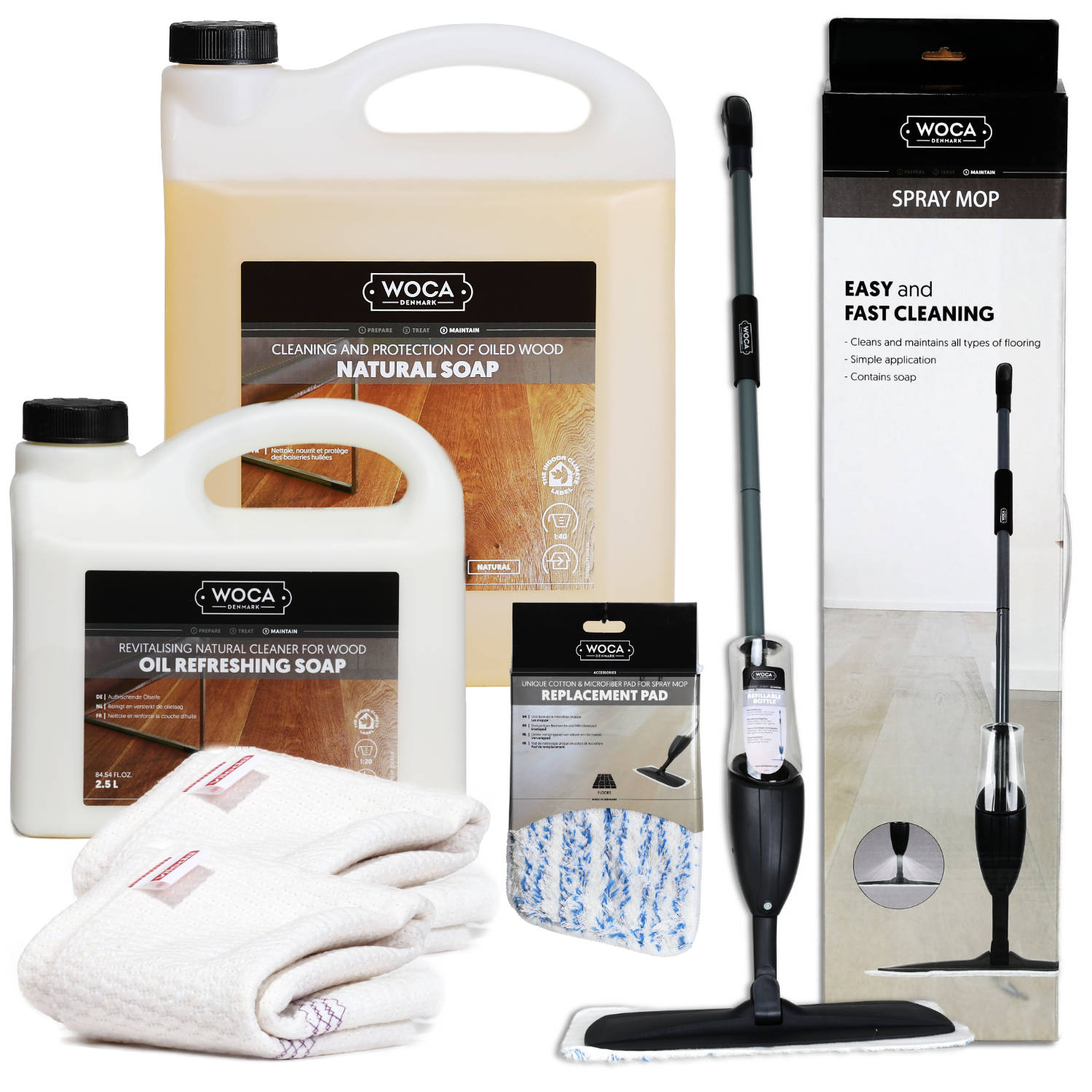 Clean & Care Spraymopp Set XXL natur - geölte Böden