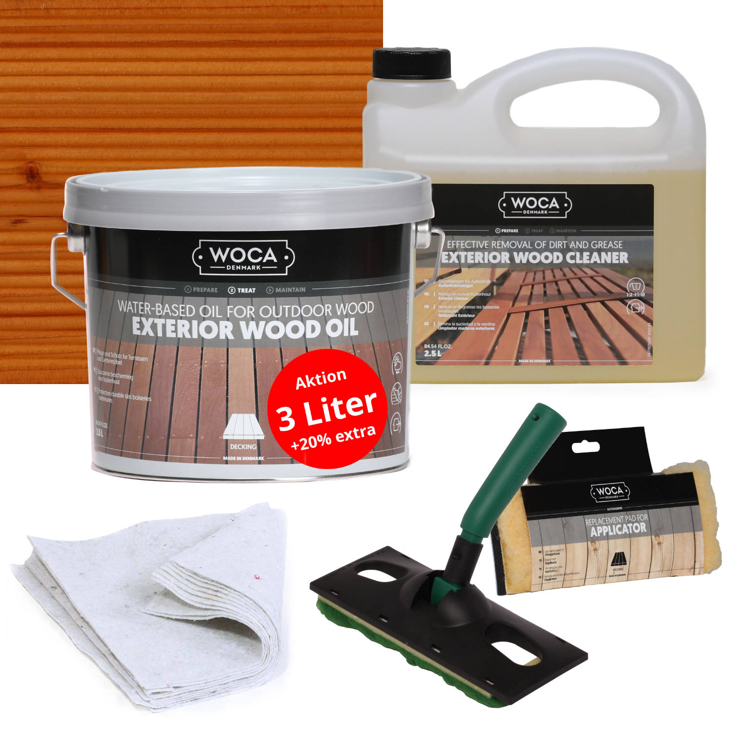 WOCA Terrassenöl Spar-Set 30m² lärche WOCA Terrassenöl Spar-Set 30m² lärche