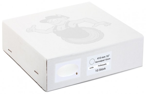 bopro weißes Maschinenpad 16Zoll 10 Stück